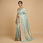 Handloom Banarasi Silk Saree | Sage Green