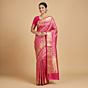 Handloom Banarasi Tissue Silk Saree with Zari | Pink