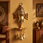 Handcrafted Metal Ganesha Wall Hanging for Home Decor