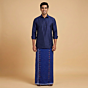 Handwoven Sambalpuri Cotton Lungi |Royal Blue 