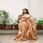 Natural Dyed Maheshwari Jala Woven Saree