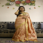 Natural Dyed Maheshwari Jala Woven Saree