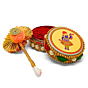 Shri Jagannath Kumkum Dibbi with Sindoor and Stick | 3.81 x 5.08 cm