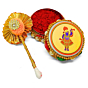 Shri Jagannath Kumkum Dibbi with Sindoor and Stick | 3.81 x 5.08 cm