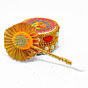 Jagannath Ji Aluminium Kumkum Dibbi with Sindoor and Stick | 3.81 x 5.08 cm