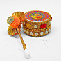 Jagannath Ji Aluminium Kumkum Dibbi with Sindoor and Stick | 3.81 x 5.08 cm