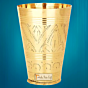 Prisha India Craft Pure Brass Mughlai Style Embossed Designer Glass Tumblers  Drinkware & Serveware  Capacity 250 ML  Set of 2