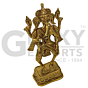 God 5-inch Dancing Ganesh With Esraj - GI Certified Bengal Dokra