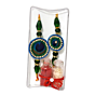 Exquisite Peacock Feather Bhaiyya Bhabhi Rakhi Combo with Roli Akshat