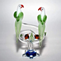 Decorative Glass Parrot Showpiece 