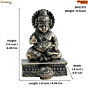 Brass Kuber Idol Lord Kuber Small Murti for Wealth & Home Temple Decor BH11371