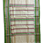 Vidarbha Tussar Karvati Saree with Green Border