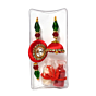 Exquisite Silk and Kundan Bhaiya Bhabhi Rakhi Combo with Roli Akshat