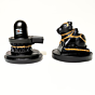 Hand-Painted Marble Shivling & Nandi Idol | 3 Inches