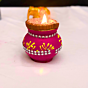 small clay matki, mitti pot for pooja, handmade clay matki, decorative matki India, navratri clay pot, janmashtami matki décor, handmade mitti kalash, traditional pooja décor, Santarms clay handicrafts