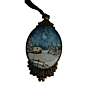 Hand Painted Pendant - Snowfall