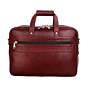 Genuine Leather Laptop Office Organiser Messenger Executive Bag For Men