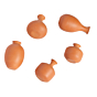Terracotta Miniature Pots for Home Decorative (5 Piece)