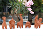 A KARVEER Crafts Terracotta Animals Set Deer Elephant Sheep Hores Giraffe Sculpture Decorative Showpiece