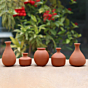 Terracotta Miniature Vases Set of 5 for Home Decorative Gift