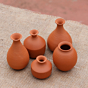 Terracotta Miniature Vases Set of 5 for Home Decorative Gift