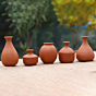 Terracotta Miniature Vases Set of 5 for Home Decorative Gift