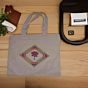 Handmade Painting Floral Design Tote Bag 