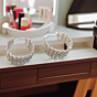 Twisted Chain Silver Hoop Earrings