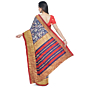 Handloom Printed Saree | Cotton Silk | Blue