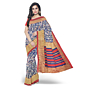 Handloom Printed Saree | Cotton Silk | Blue