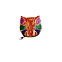 Colorful Leather Small Coin Purse Elephant Design