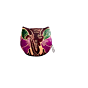 Colorful Leather Small Coin Purse  Elephant Design