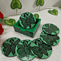 Green Butterfly Painting coaster