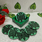 Green Butterfly Painting coaster
