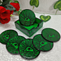 Green Butterfly Painting coaster
