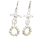 Silver Wire Pearl Earrings