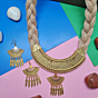 Tribal-Boho Jute Necklace Set