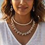 Layered Seashell & Pearl Jewelry Set