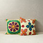 Colorful Floral Applique Cushion Cover | Decorative Home Decor