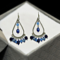 Handmade Tear Drop Earrings | Shades of Blue