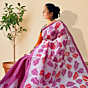 Hand Batik Malmal Cotton Saree | Multi colour