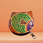 Colorful Fish Design Genuine Leather Shantiniketan Small Coin Purse