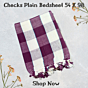 Pure Cotton Handloom Bedsheet | Purple