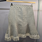 Handmade Organic Cotton Skirt ThlanPar Pattern I Off White 