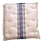 Super Sized Floor Cushion Padded for Low sitting Meditation and Leisure Time white with Blue Stripe