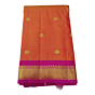 Handmade silk saree orange