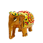 wooden meenakari elephant