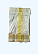 Light Brown Silk Dhothi and Angavastram Set 