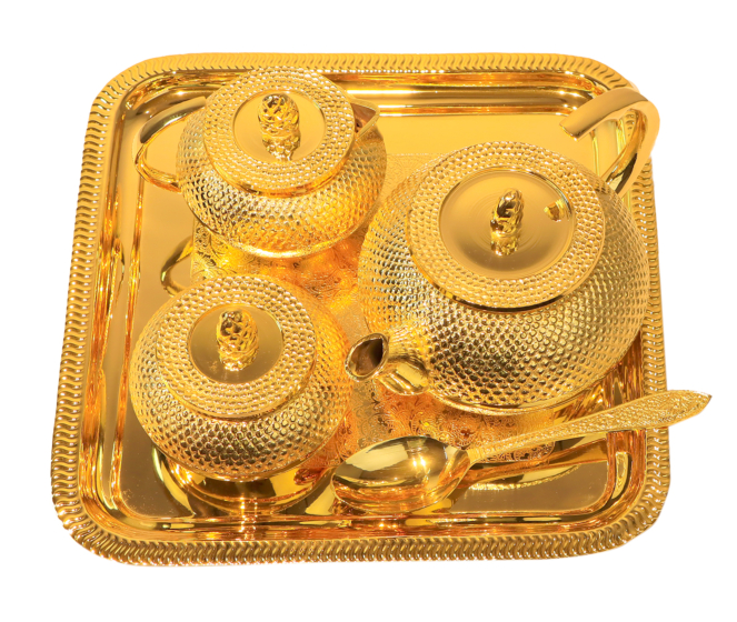 Gold Plated Tea Set - 5 Pieces