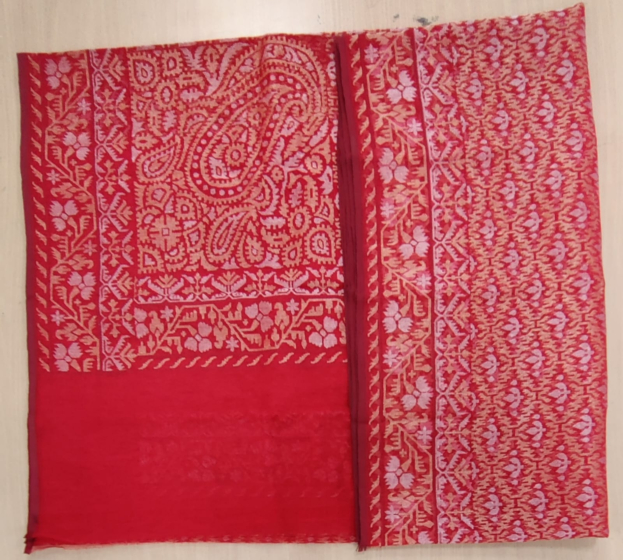 Jamdani Saree with Pure Gold and Silver Zari